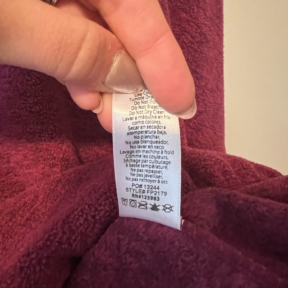 beyond yoga back east pullover heathered dark beet - Picture 3 of 5